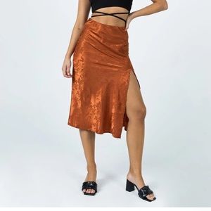 Princess Polly Silk midi skirt